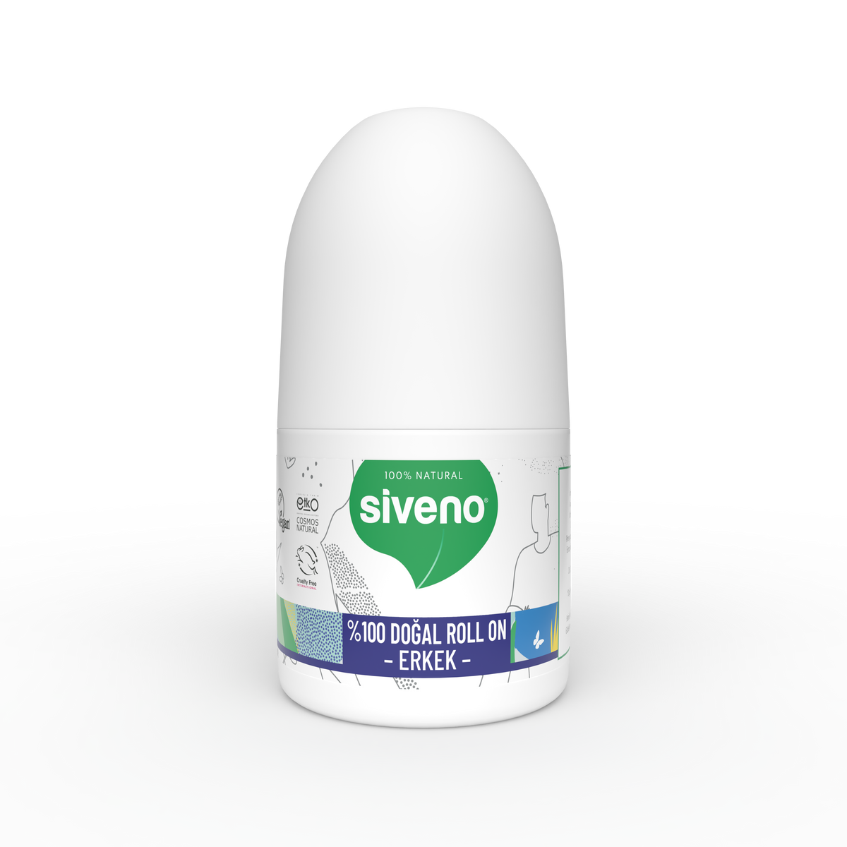 Siveno Natural Roll-On Deodorant  Men 50ml (1.69 fl oz)