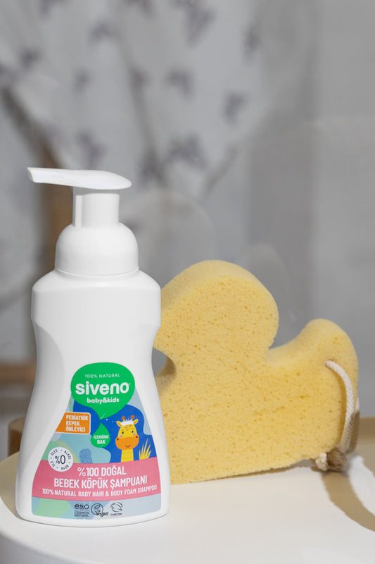 Siveno Natural Baby Hair&Body Foam Shampoo 250ml (8.45 fl oz)