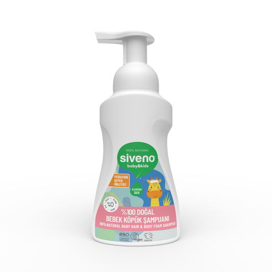 Siveno Natural Baby Hair&Body Foam Shampoo 250ml (8.45 fl oz)