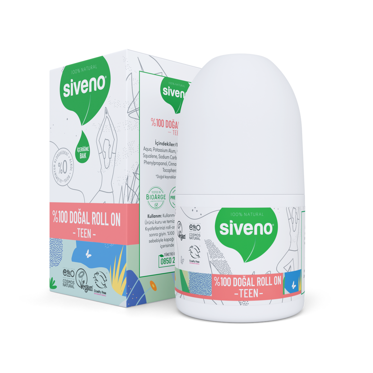 Siveno Natural Roll-on Teen Girl 50ml (1.69 fl oz)