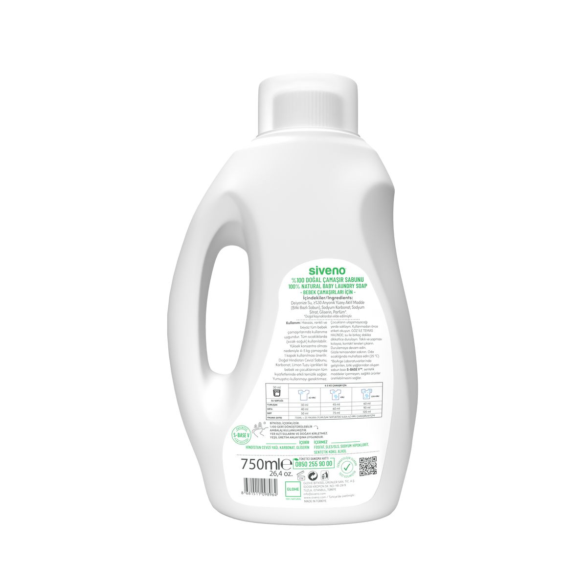 Siveno Baby Natural Laundry Soap 750ml (25.36 fl oz)
