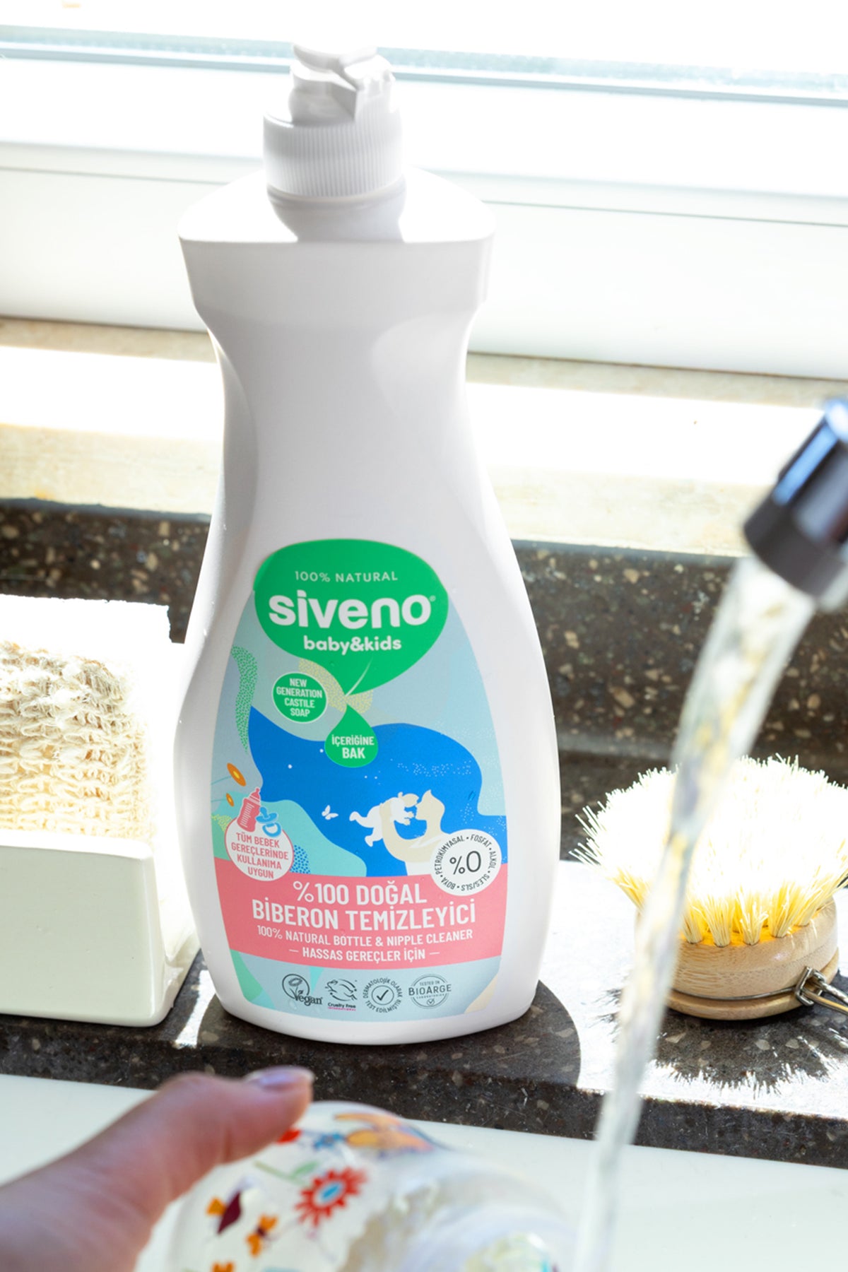 Siveno Baby Natural Bottle & Dish Soap 500ml (16.91 fl oz)