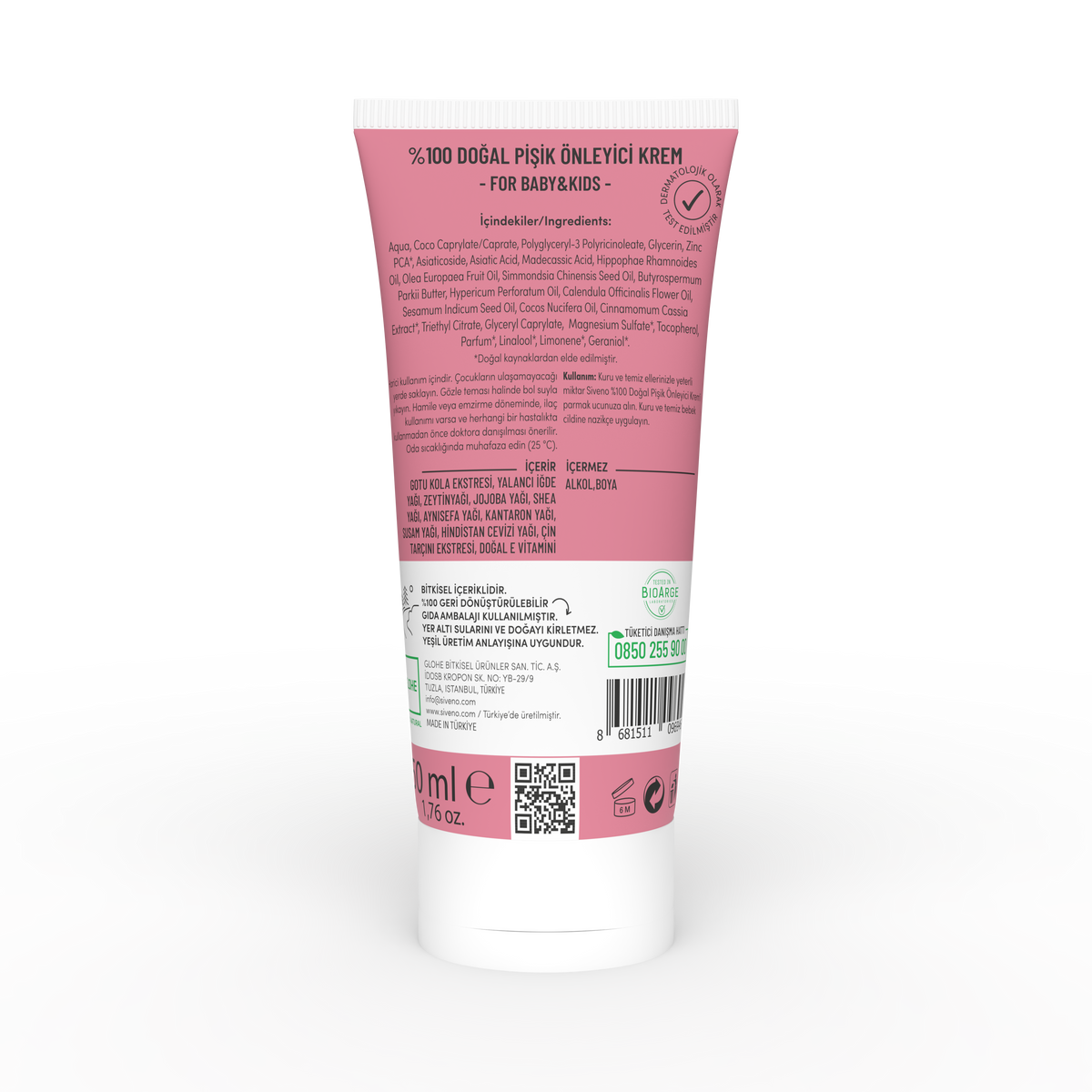 Siveno Natural Diaper Rash Preventive Cream 50ml (1.69 fl oz)