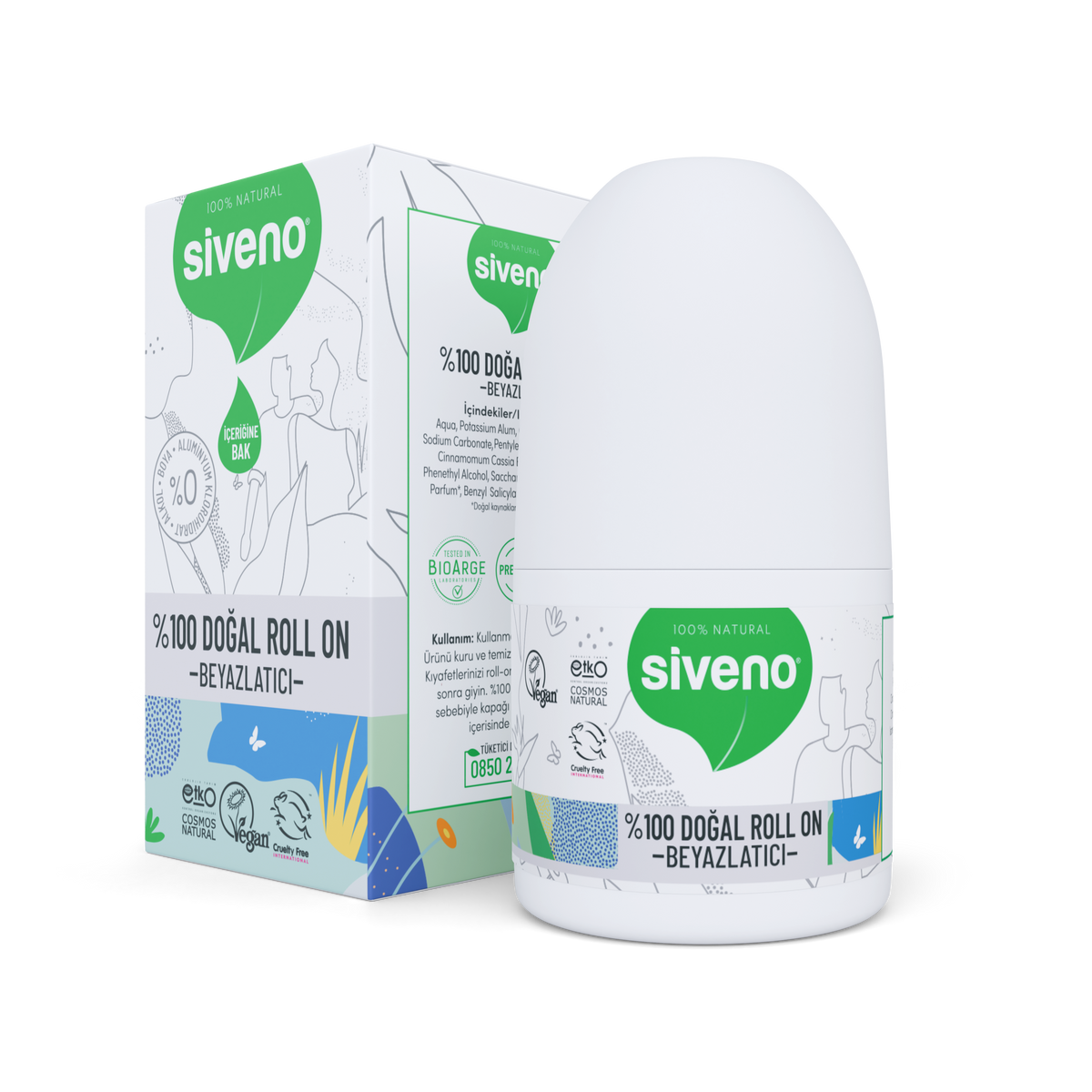 Siveno Natural Roll-on Whitening Effect 50ml (16.91 fl oz)