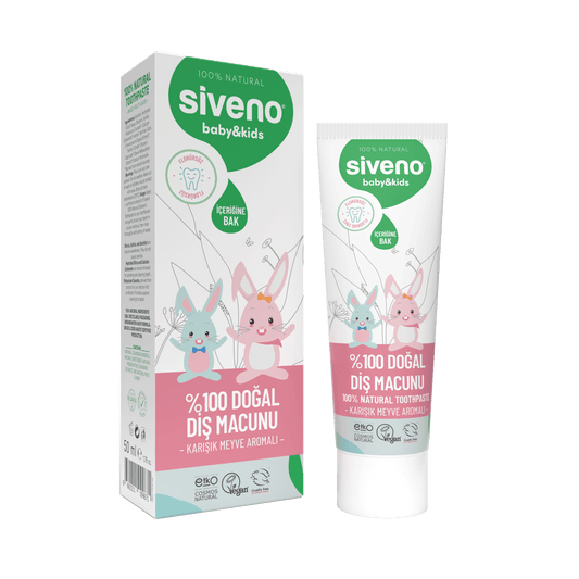 Siveno Natural Baby & Kids Toothpaste - Mixed Fruits 50ml (1.69 fl oz)