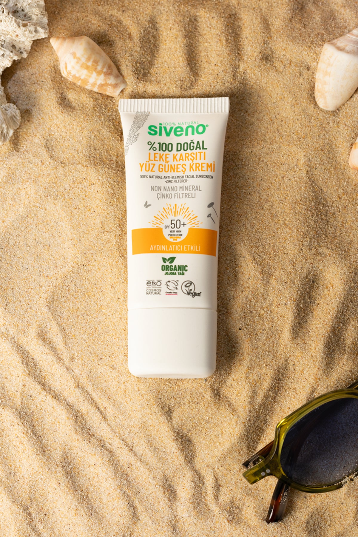 Siveno Natural Anti-Blemish Facial Sunscreen - Zinc Filtered 30ml (1.01 fl oz)