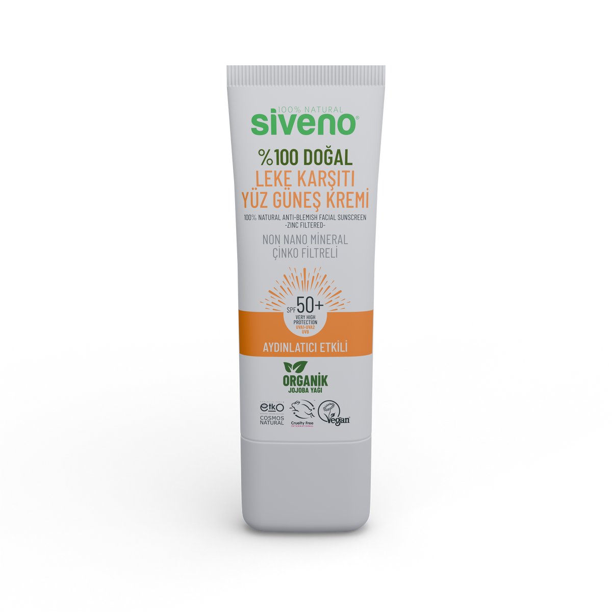 Siveno Natural Anti-Blemish Facial Sunscreen - Zinc Filtered 30ml (1.01 fl oz)
